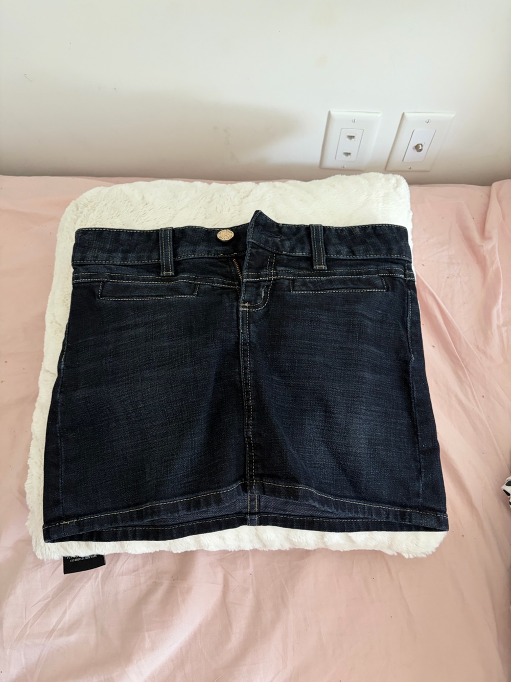 bebe Dark Blue Denim Skirt